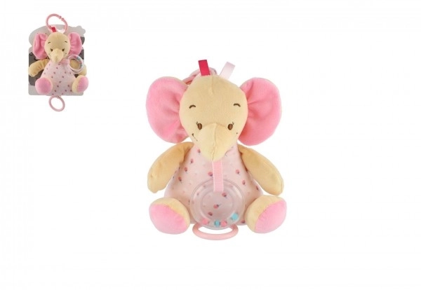 Muziekdoos - roze olifant 18 cm