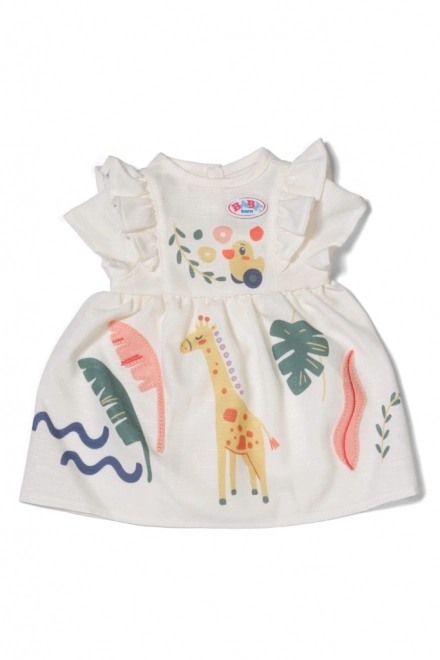 BABY born jurk met giraffe voor poppen 43 cm