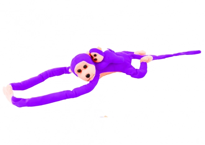 Paarse pluchen aapje met jong