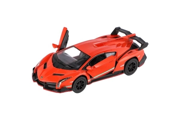 Auto Kinsmart Lamborghini Veneno metaal/kunsstof 13cm op terugtrekmechanisme