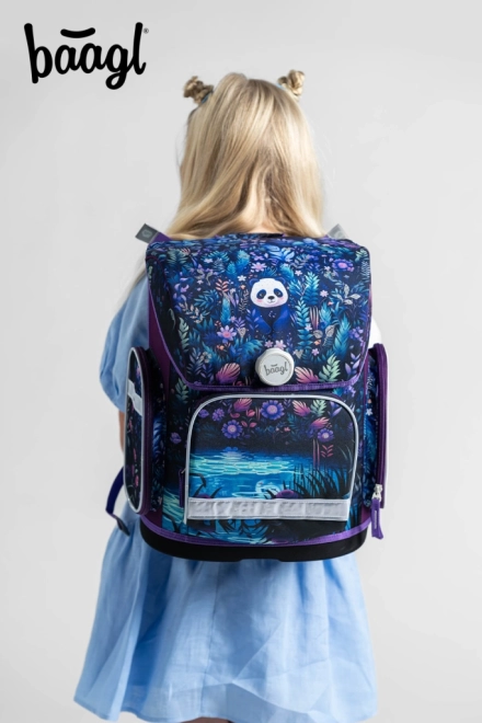 BAAGL 3 SET Ergo Jungle Panda: schooltas, etui, zakje