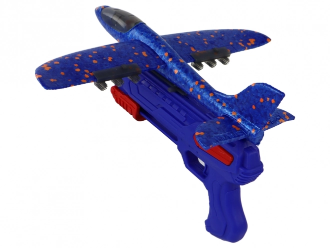 Belletjesblasende Pistol Vliegtuig Blauw
