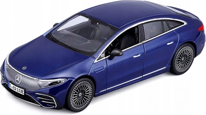 Model Mercedes-Benz EQS 2022 blauw schaal 1/27