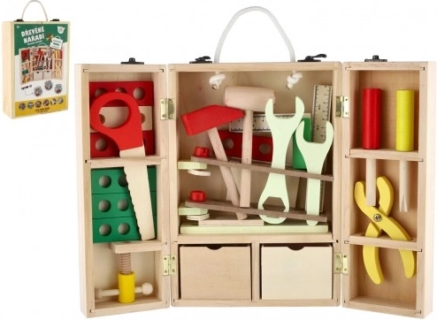 Houten gereedschapskoffertje voor kleine klussers
