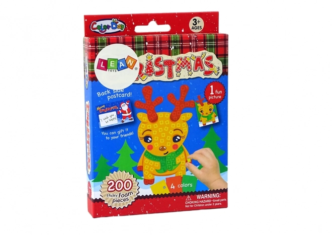 Doe-het-zelf Kleurmozaïek Kerststicker Rendier Set