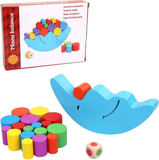 Houten rolletjes met maan