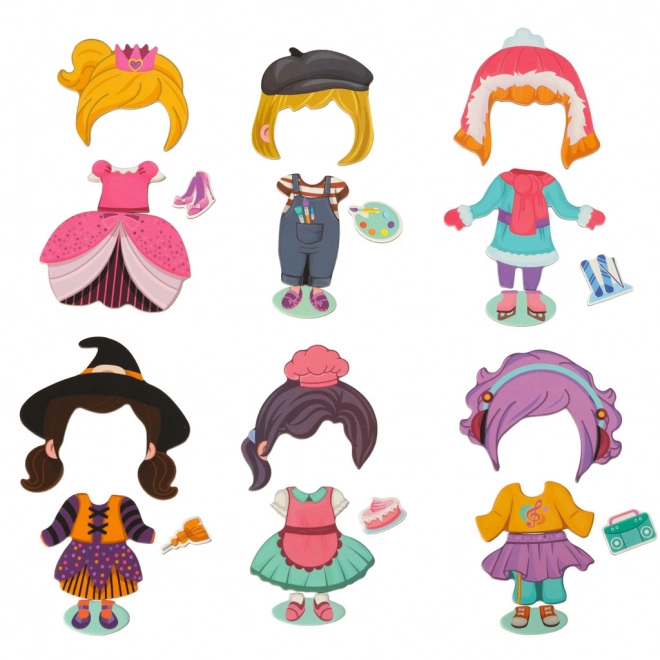 Magnetisch boek - kleding voor pop 51 st