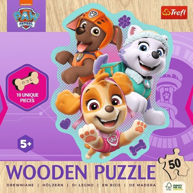 Houten puzzel Paw Patrol 50 stukjes