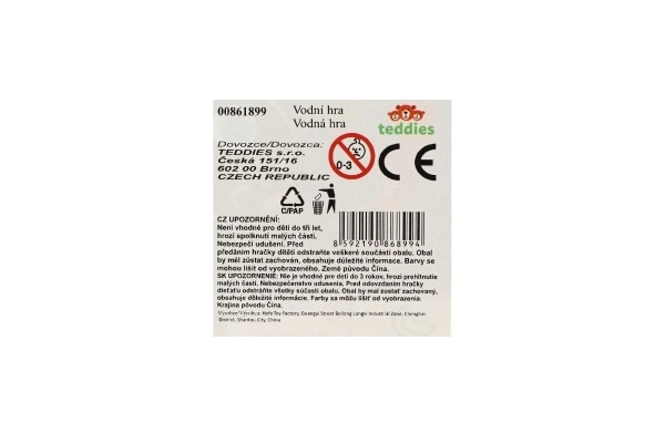 Water spel puzzel 11x6cm plastic zee wereld 4 soorten 24st in doos