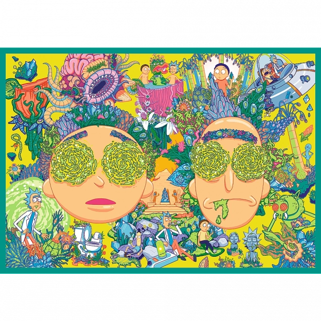 Puzzel 4x250 Gekke Wereld van Rick en Morty door Trefl