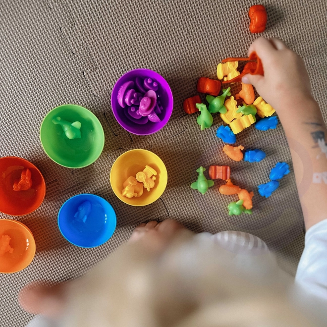 Vuiková montessori spel Leer tellen – Dierentuindieren