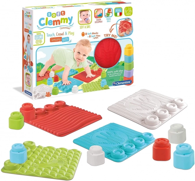 CLEMENTONI SOFT CLEMMY Sensorische matten met blokken