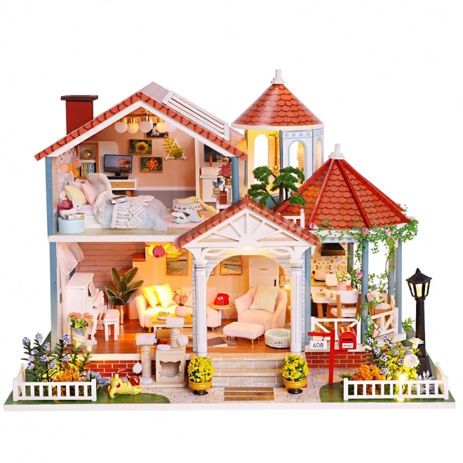 Negentien miniatuur huisje Huis gekleurde glazuur