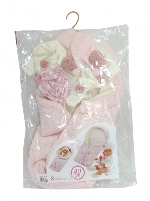 Llorens M738-62 kleding set voor babypop NEW BORN maat 40-42 cm