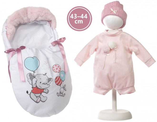 Realistische pop baby met geluiden en zacht lichaam 44 cm