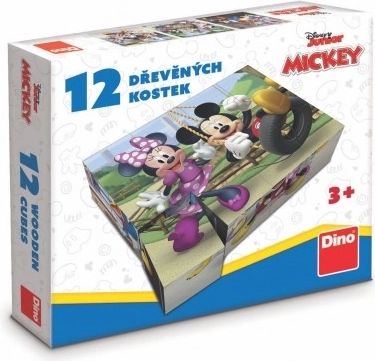 houten licentiecubes mickey mouse – 12 blokken