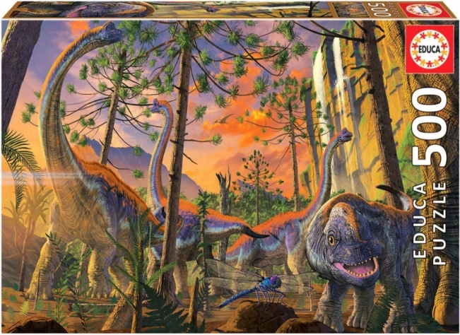 Puzzle EDUCA nieuwsgierige dino – 500 stukjes