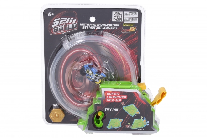 Spin and Build Lanceerapparaat met twee motorfietsen