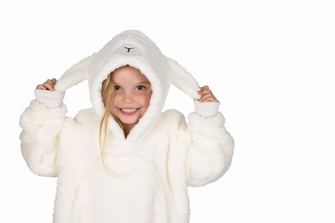 Cozy Noxxiez kindermantel deken met capuchon Schaapje
