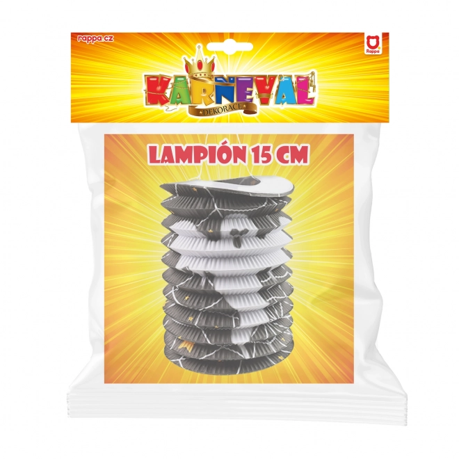Lampion zwarte Halloween geest 15 cm