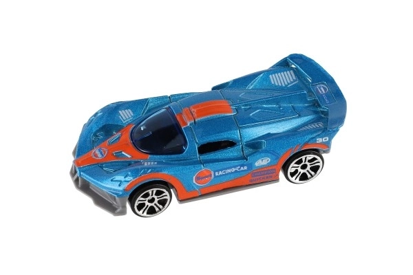 Auto sport 6st metalen/kunststof 8cm met vrije loop in doosje 10,5x27,5x4cm