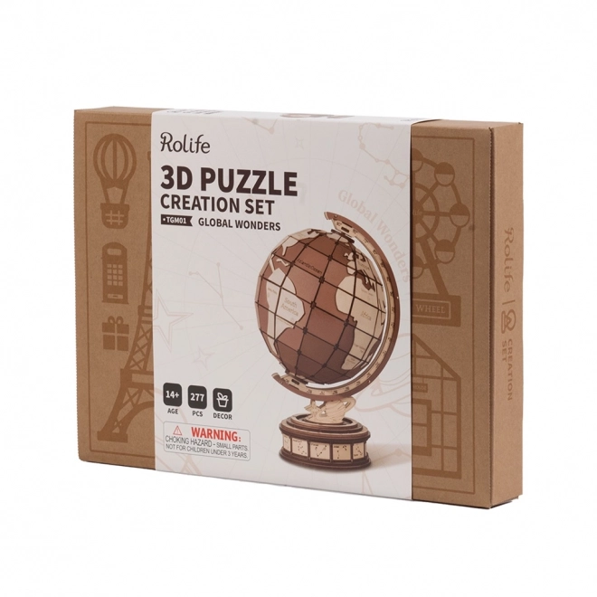 3D houten puzzel Rolife Globe