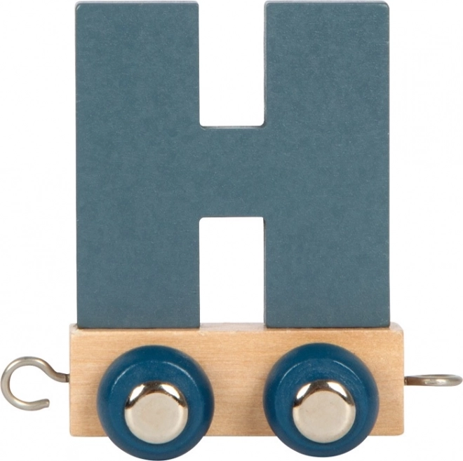 Houten letter pooltrein - letter H