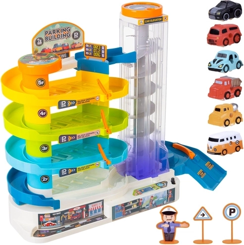 Inclusief 6 autootjes en verkeerselementen