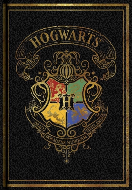 A5-blok Harry Potter kleurrijk zwart