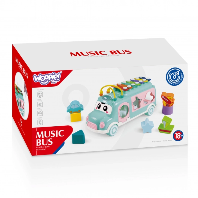Muzikale autootje met sorter met xylofoon groen Woopie