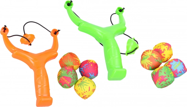 Katapult met waterballonnen