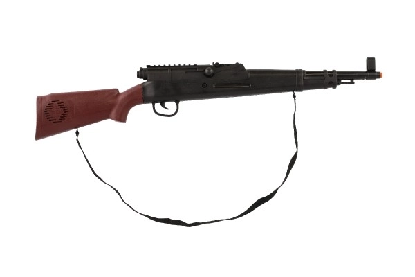 Klapperend plastic geweer/pistool 71 cm