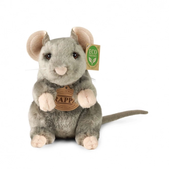 Rappa Zittende Pluchen Muis 16 cm MILIEUVRIENDELIJK