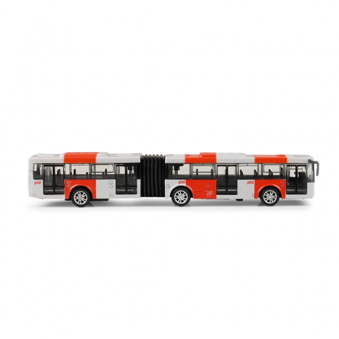 Rode metalen gelede bus PID Praag