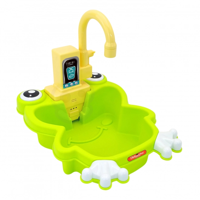 Woopie kinder gootsteen kikker met batterij en waterfunctie
