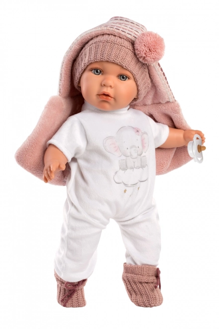 Llorens Baby Julia - realistische pop met geluiden en zacht stoffen lichaam - 42 cm