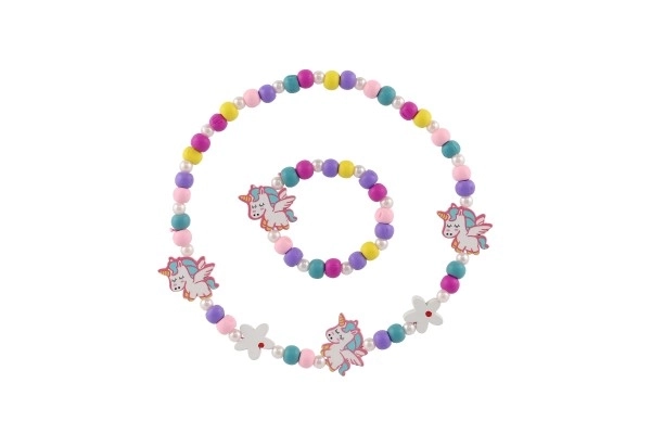 Halsketting en armband met eenhoornkralen