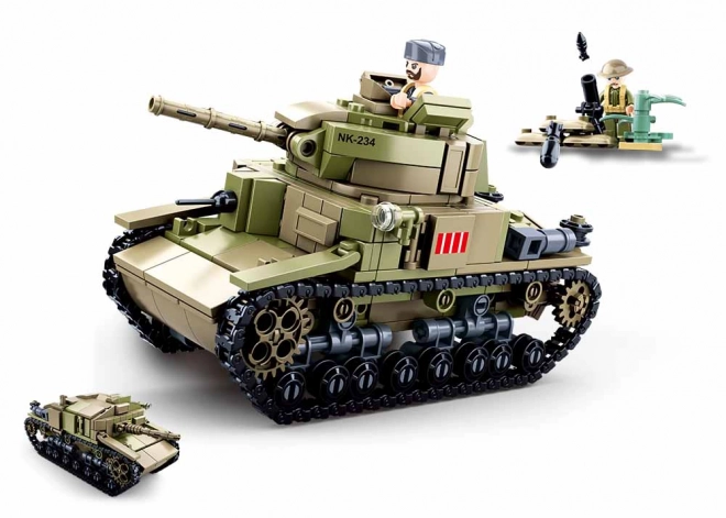Sluban Army M38-B0711 Medium Italiaanse tank 2in1