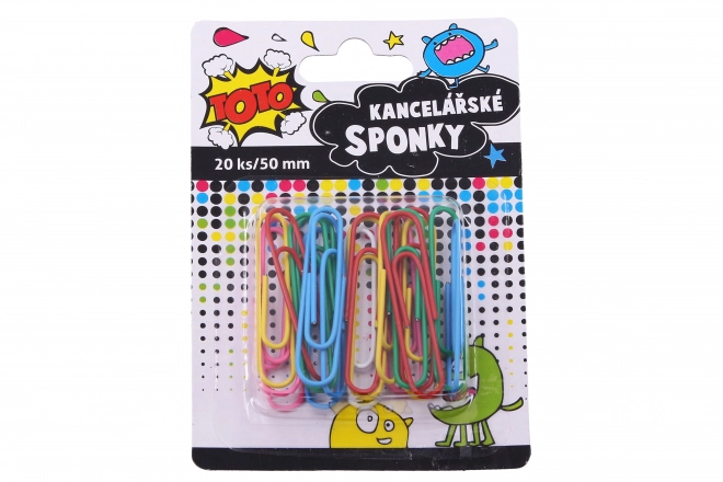 Kleurige paperclips 50 mm