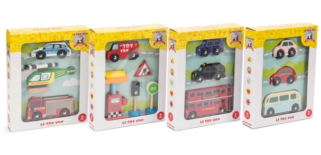 Le Toy Van set houten reddingsvoertuigjes