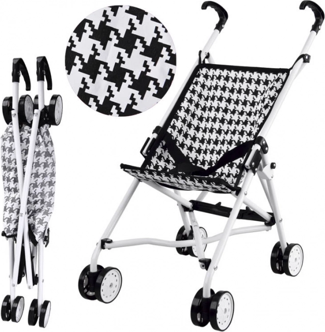 Opvouwbare poppenwagen met stippen – Pepito