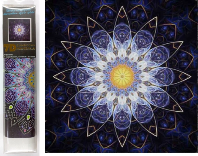 Norimpex Diamanten schilderij 7D Blauwe Mandala 30x30cm