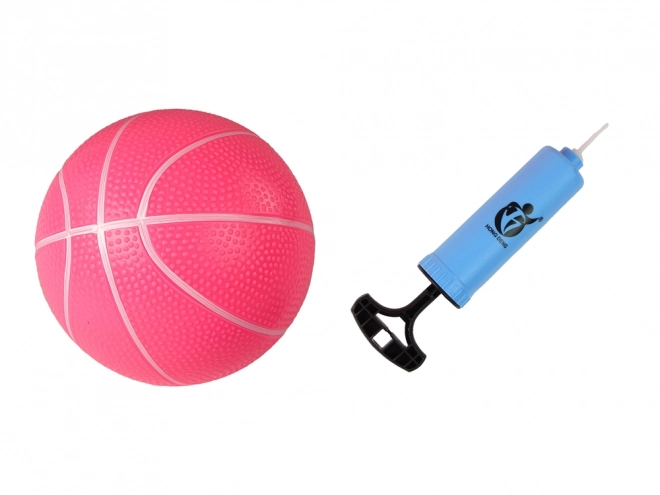 Roze basketbalset voor kinderen 170 cm