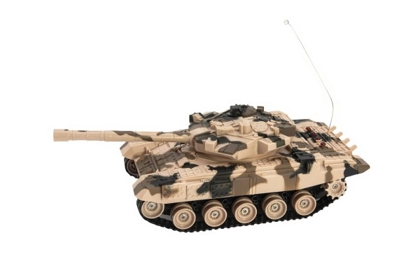 Op afstand bestuurbare tank met oplaadbare set en geluidseffecten