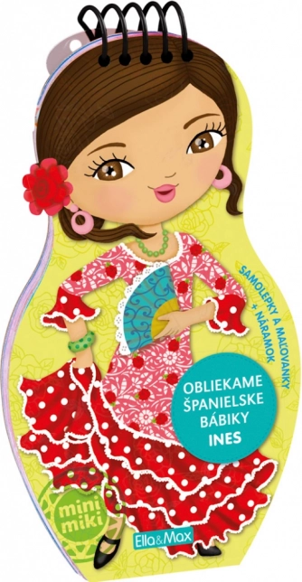 we kleden Spaanse poppen Ines aan – creatieve kleurboek met stickers