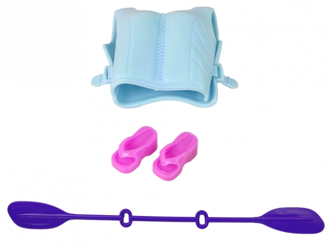 Set pop en oranje kajak met accessoires
