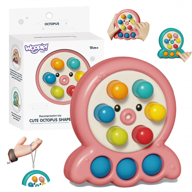 WOOPIE Vaardigheidsspel Mollen Meppen Octopus Roze 2v1