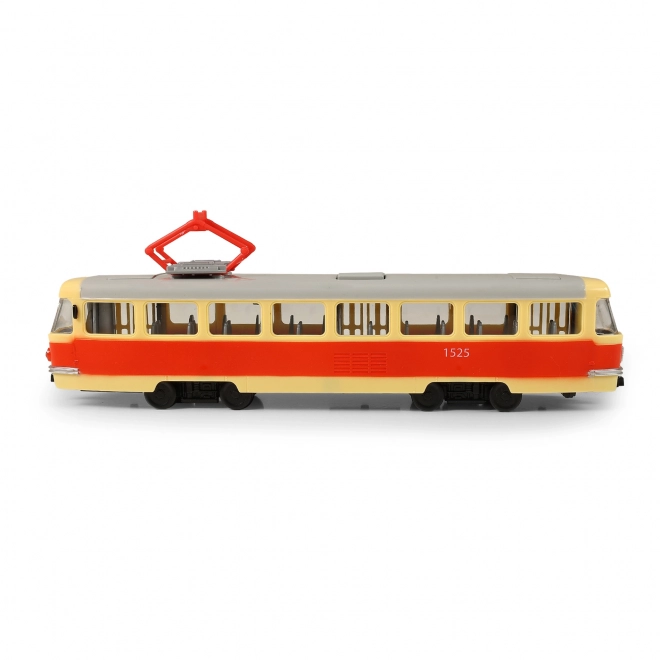 Tram die haltes in het Tsjechisch aankondigt 28 cm BRNO
