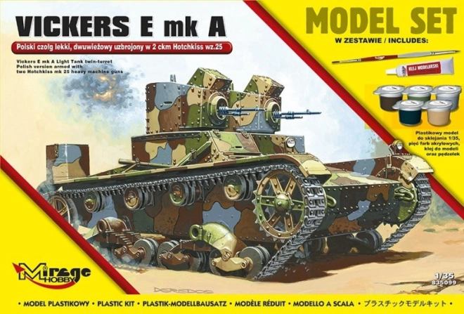 Kunststof model van Poolse lichte dubbeltoren-tank