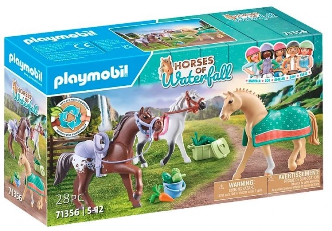 Horses Waterval - set van drie paarden